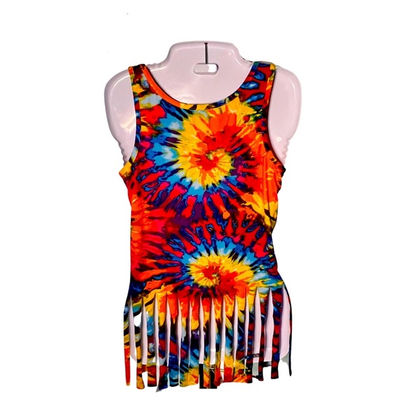 Womens Love TieDye ripped tank - Picture 2 of 5